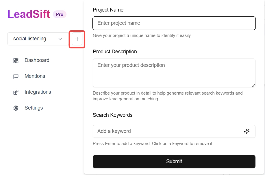 Project Creation